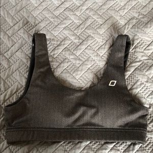 Charcoal grey high impact support sports bra